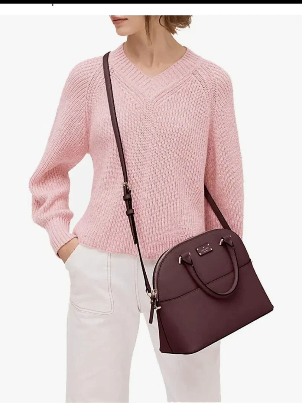 Kate Spade NY Grove Street Carli Pebbled Leather Domed Crossbody/Satchel